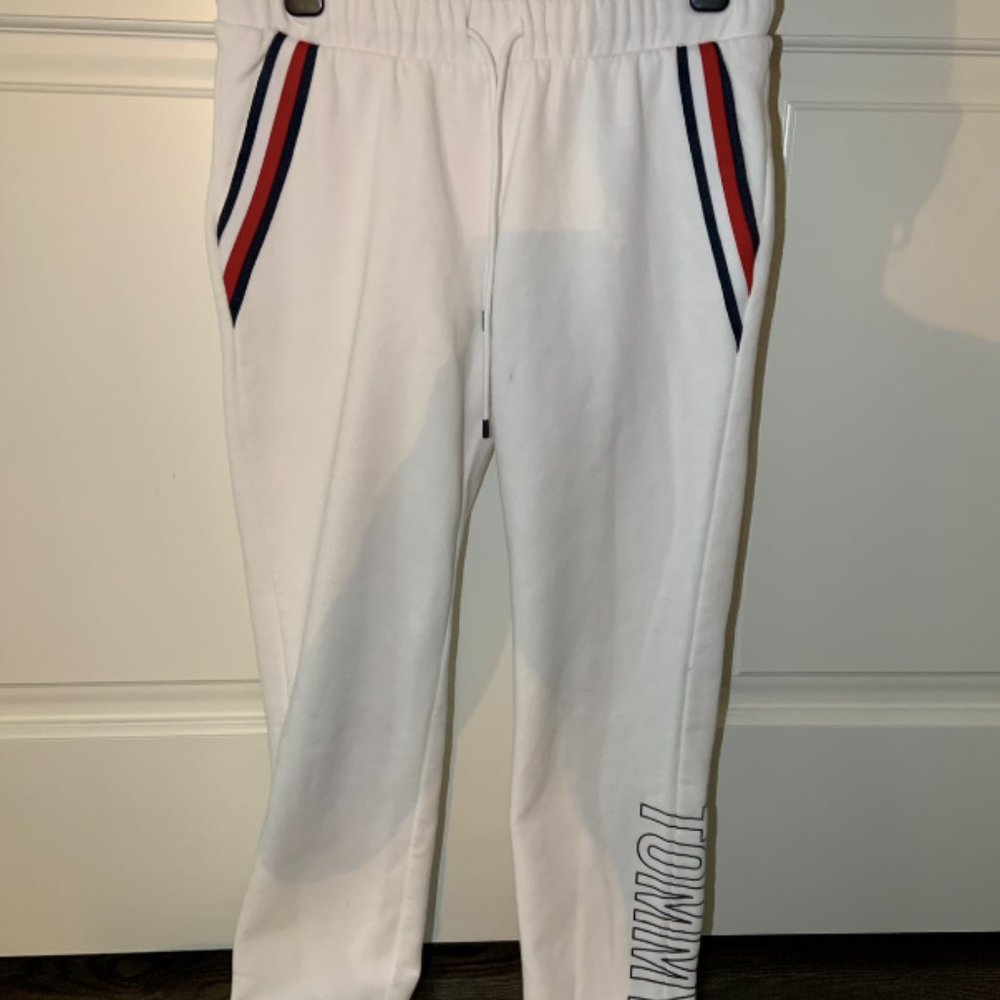 White Tommy Hilfigure Sweatpants